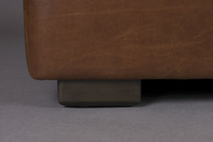 Dutchbone Douglas bank 3-zits leer Chocolate