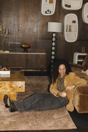 Dutchbone Douglas bank 3-zits velvet Cognac