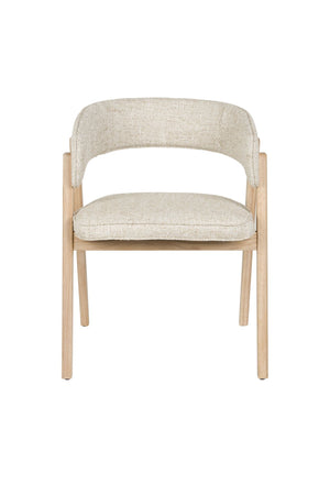 Zuiver Bright eetkamerstoel met arm Beige