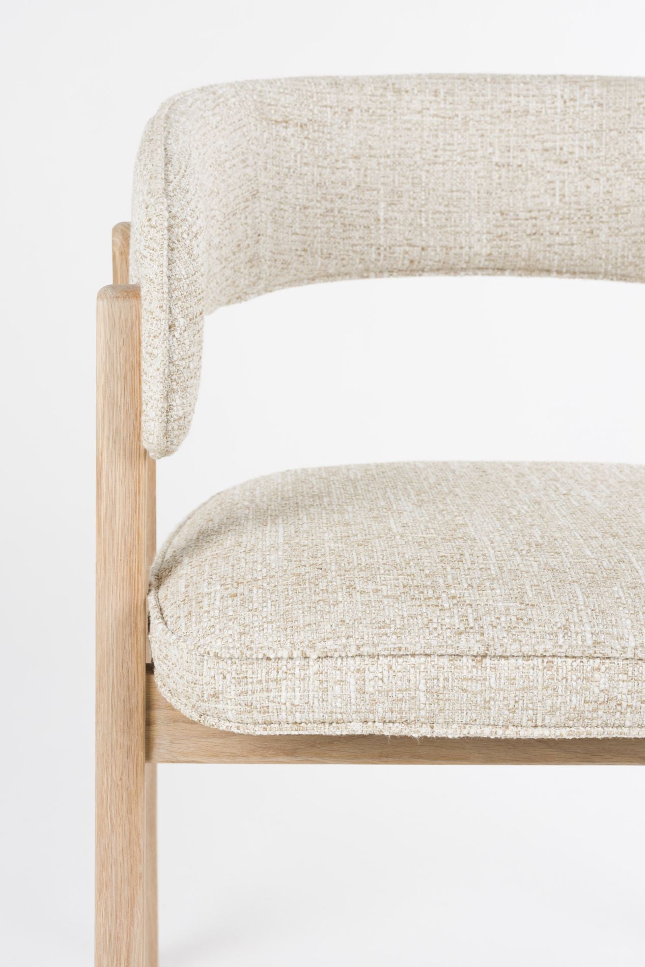 Zuiver Bright eetkamerstoel met arm Beige