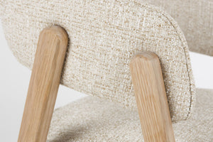 Zuiver Bright eetkamerstoel met arm Beige