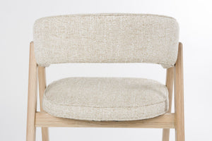 Zuiver Bright eetkamerstoel met arm Beige