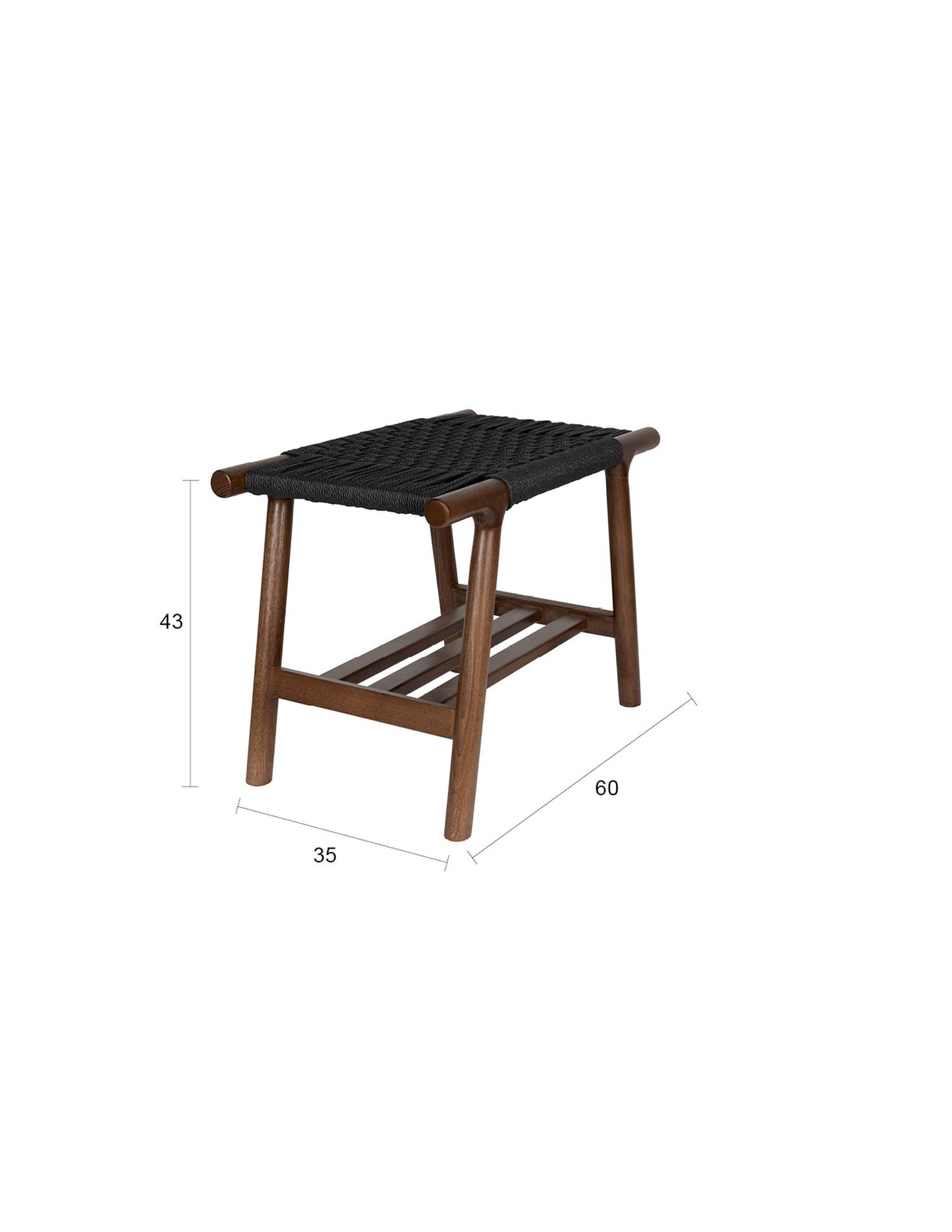 Dutchbone Kintaro krukje Walnut
