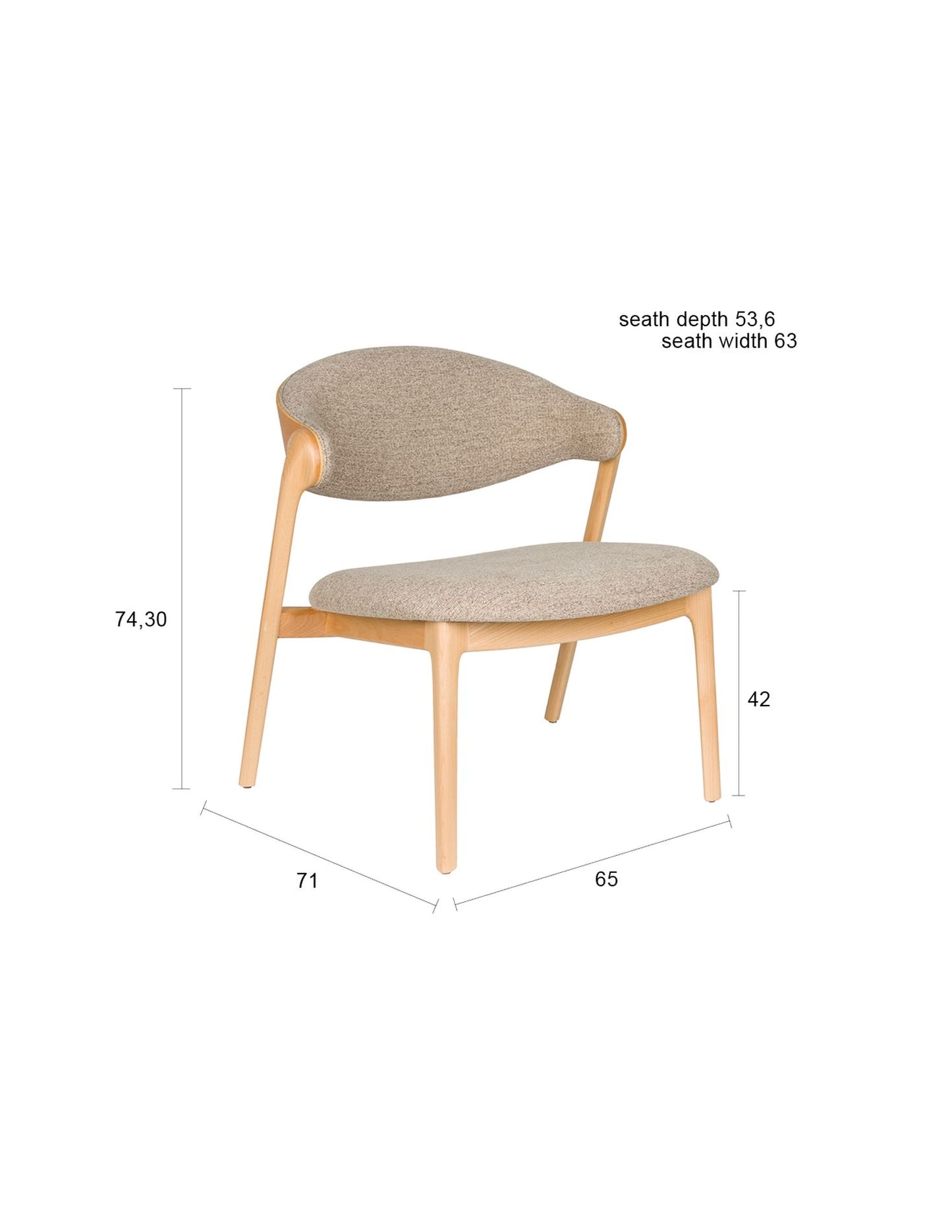 Dutchbone Babington fauteuil Natural