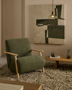 Kave Home Meghan fauteuil Groen naturel