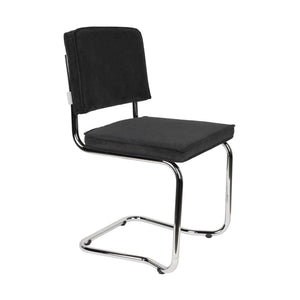 Zuiver Ridge Rib Kink eetkamerstoel Black