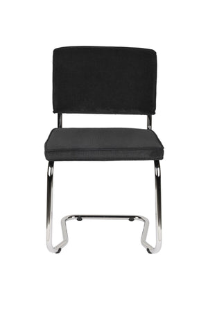 Zuiver Ridge Rib Kink eetkamerstoel Black