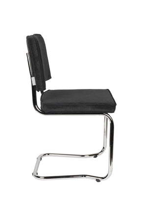 Zuiver Ridge Rib Kink eetkamerstoel Black