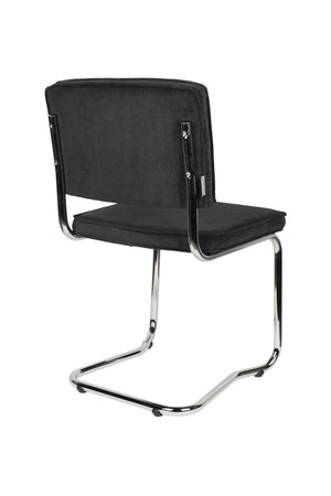 Zuiver Ridge Rib Kink eetkamerstoel Black