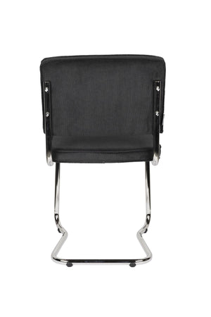Zuiver Ridge Rib Kink eetkamerstoel Black