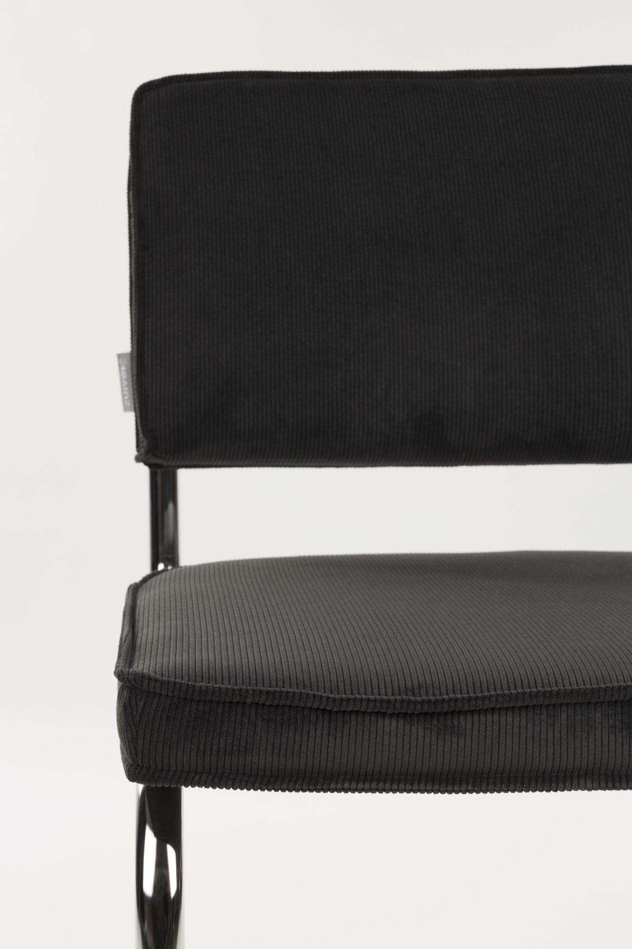 Zuiver Ridge Rib Kink eetkamerstoel Black
