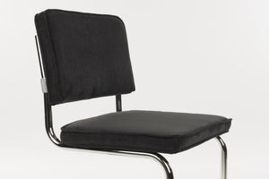 Zuiver Ridge Rib Kink eetkamerstoel Black