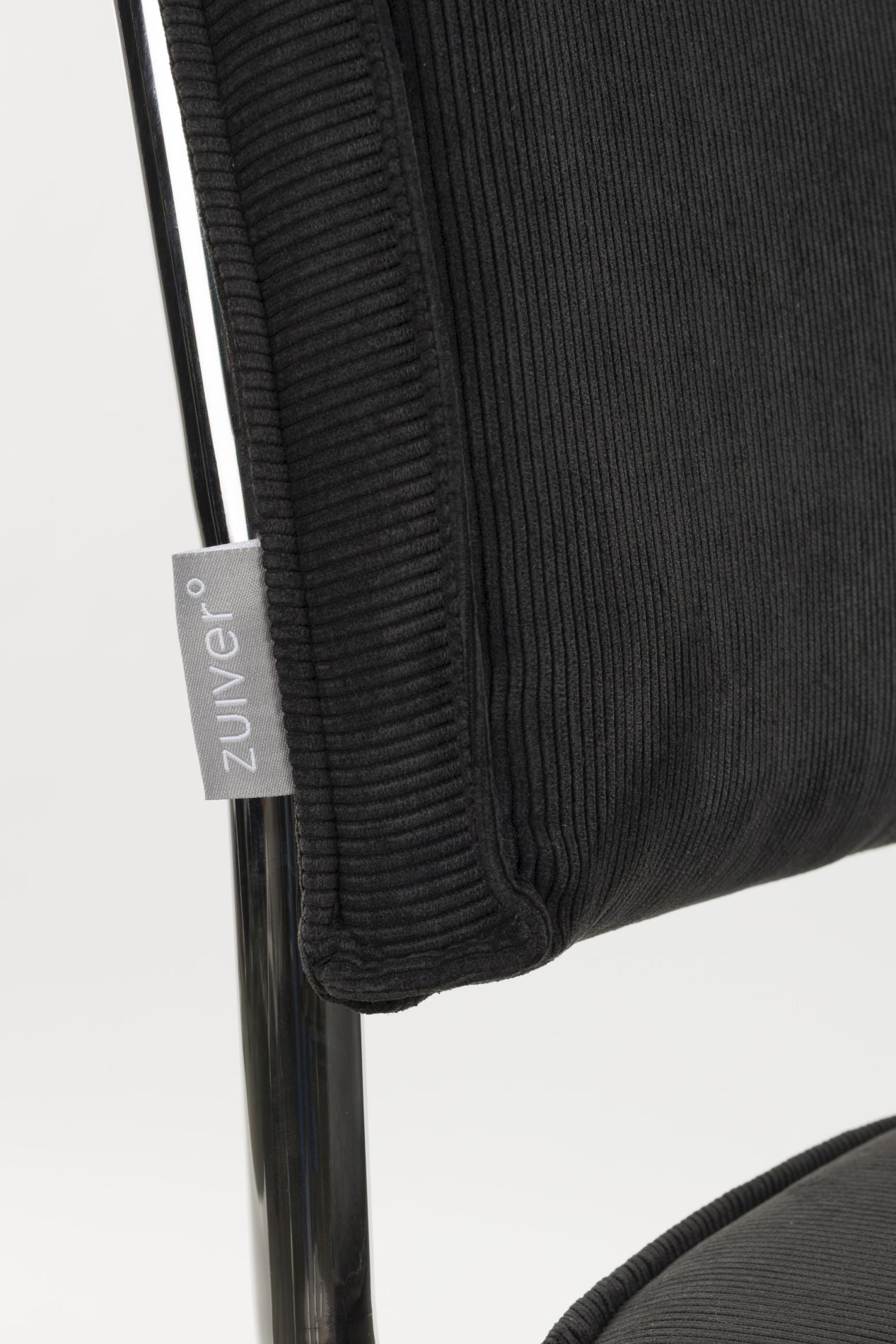 Zuiver Ridge Rib Kink eetkamerstoel Black