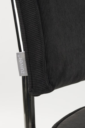 Zuiver Ridge Rib Kink eetkamerstoel Black