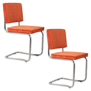 Zuiver Ridge Rib Kink eetkamerstoel Orange