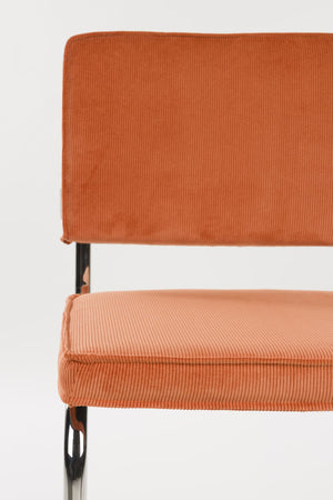 Zuiver Ridge Rib Kink eetkamerstoel Orange