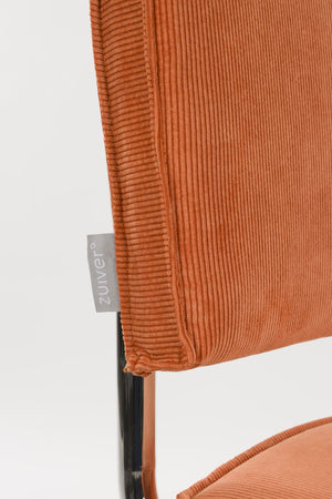 Zuiver Ridge Rib Kink eetkamerstoel Orange