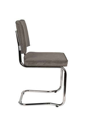 Zuiver Ridge Rib Kink eetkamerstoel Grey