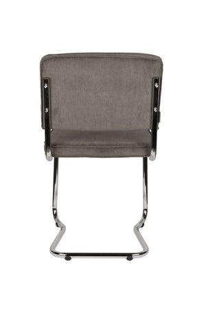 Zuiver Ridge Rib Kink eetkamerstoel Grey