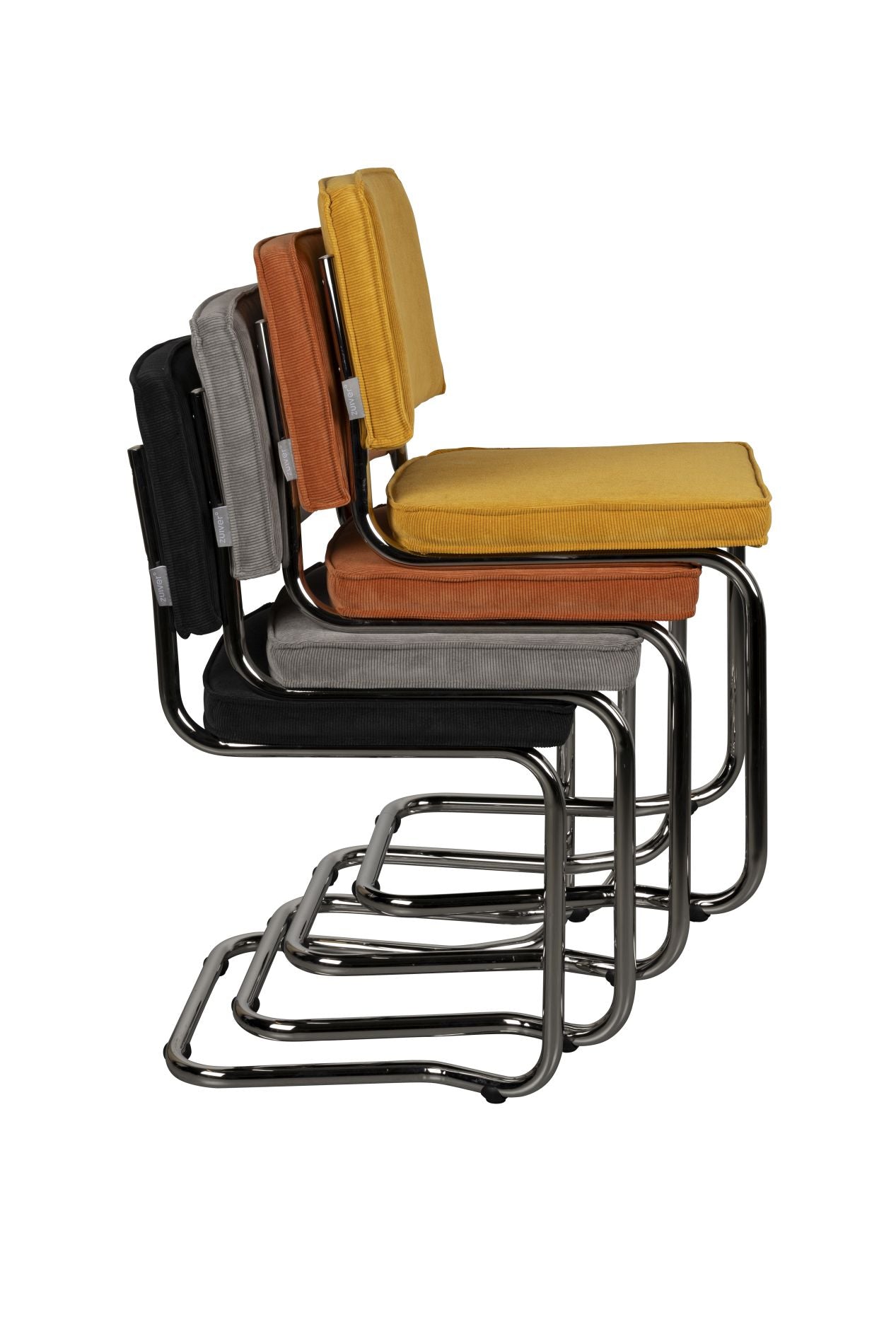 Zuiver Ridge Rib Kink eetkamerstoel Grey