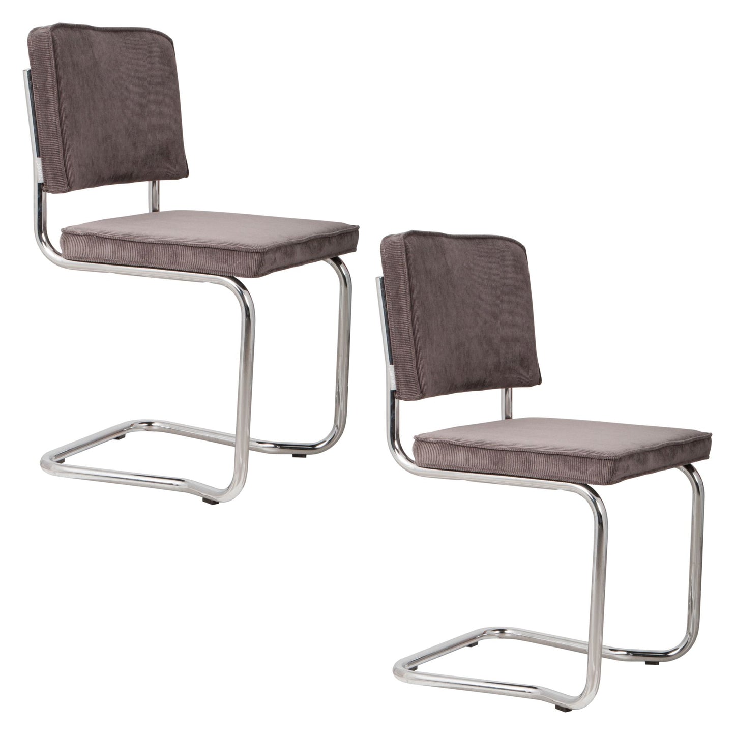 Zuiver Ridge Rib Kink eetkamerstoel Grey