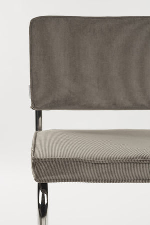 Zuiver Ridge Rib Kink eetkamerstoel Grey