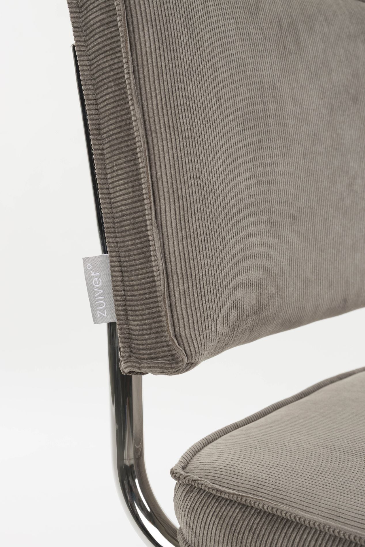 Zuiver Ridge Rib Kink eetkamerstoel Grey