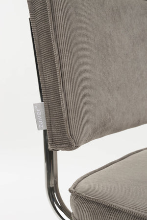 Zuiver Ridge Rib Kink eetkamerstoel Grey