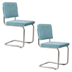 Zuiver Ridge Rib Kink eetkamerstoel Blue