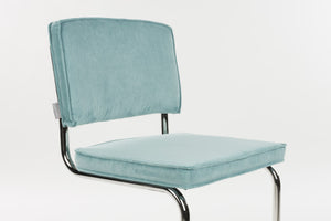 Zuiver Ridge Rib Kink eetkamerstoel Blue