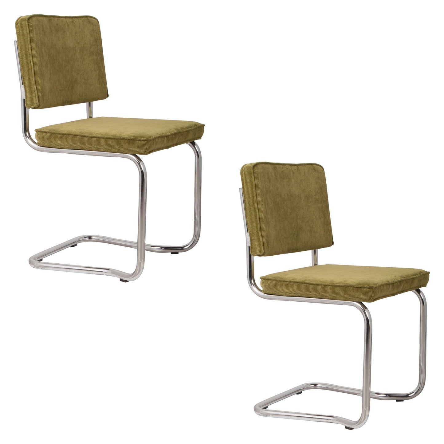 Zuiver Ridge Rib Kink eetkamerstoel Green