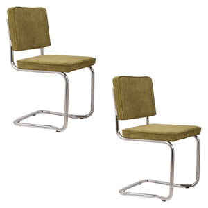 Zuiver Ridge Rib Kink eetkamerstoel Green