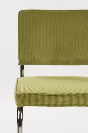 Zuiver Ridge Rib Kink eetkamerstoel Green