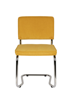 Zuiver Ridge Rib Kink eetkamerstoel Yellow
