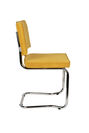 Zuiver Ridge Rib Kink eetkamerstoel Yellow