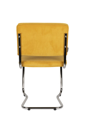 Zuiver Ridge Rib Kink eetkamerstoel Yellow