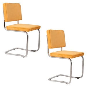 Zuiver Ridge Rib Kink eetkamerstoel Yellow