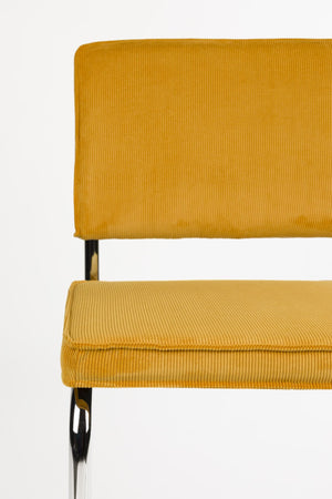 Zuiver Ridge Rib Kink eetkamerstoel Yellow