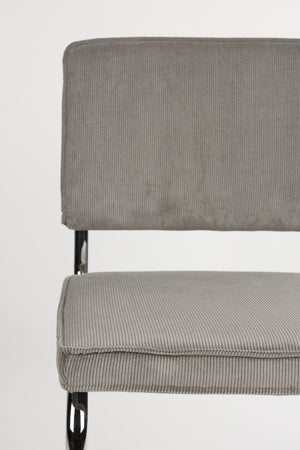 Zuiver Ridge Rib Kink eetkamerstoel Cool Grey