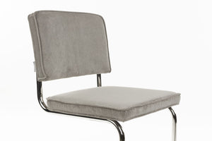 Zuiver Ridge Rib Kink eetkamerstoel Cool Grey