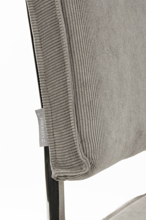 Zuiver Ridge Rib Kink eetkamerstoel Cool Grey