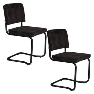 Zuiver Ridge Soft Kink eetkamerstoel Black