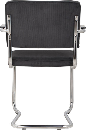 Zuiver Ridge Rib Kink armstoel Black