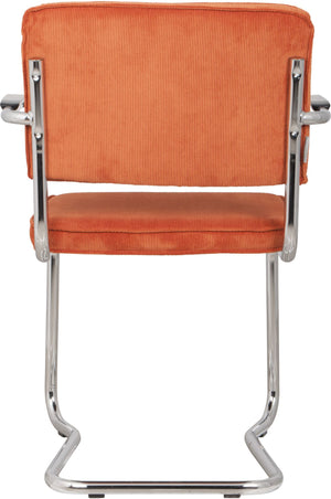 Zuiver Ridge Rib Kink armstoel Orange