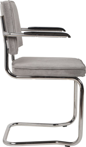 Zuiver Ridge Rib Kink armstoel Cool Grey