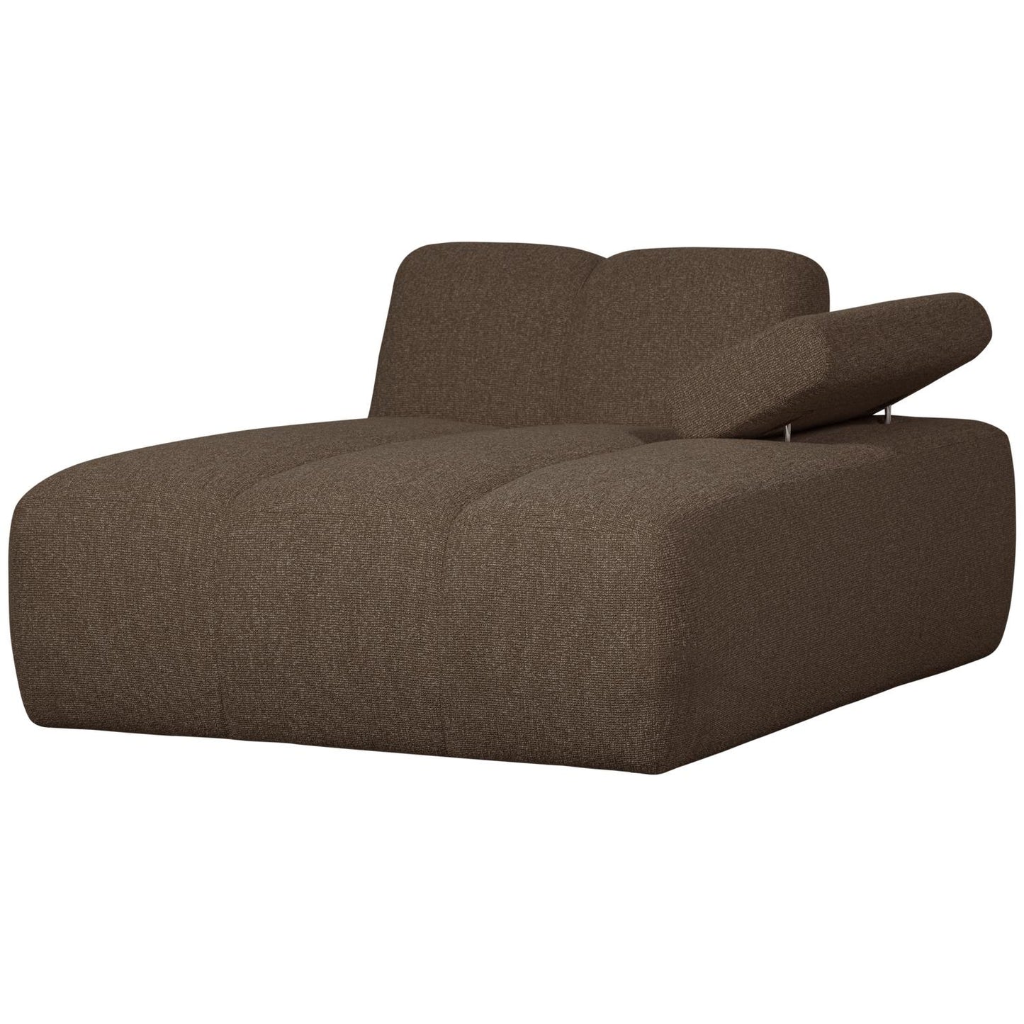WOOOD Mojo chaise longue bank arm rechts bouclé Bruin Melange