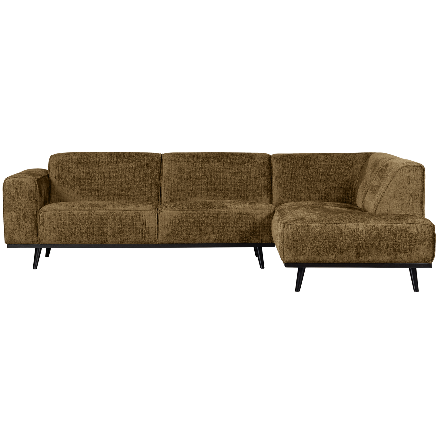 WOOOD Statement hoekbank rechts Structure Velvet Brass