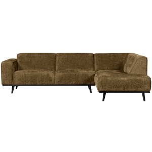 WOOOD Statement hoekbank rechts Structure Velvet Brass