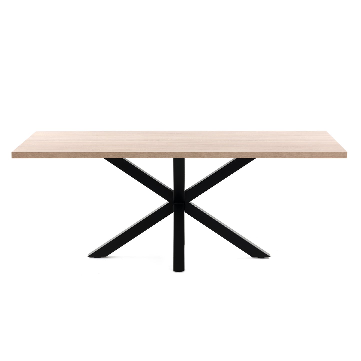 Kave Home Argo eettafel rechthoek 180x100 cm Natural/Black