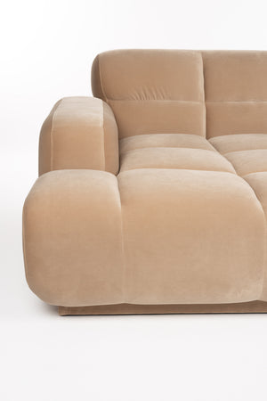Zuiver Hazel 6-zitsbank Chaise Longue links Beige
